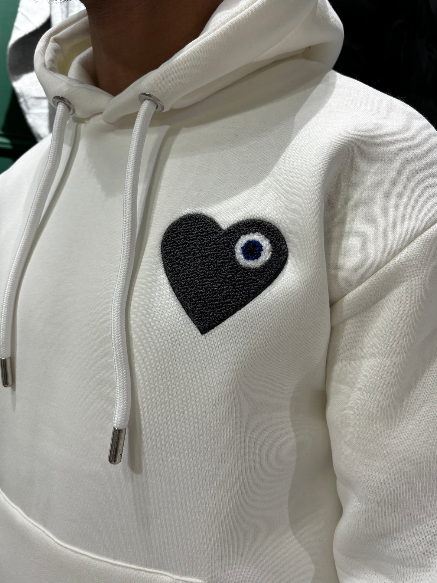 SWEAT TINDER - BLANC/NOIR