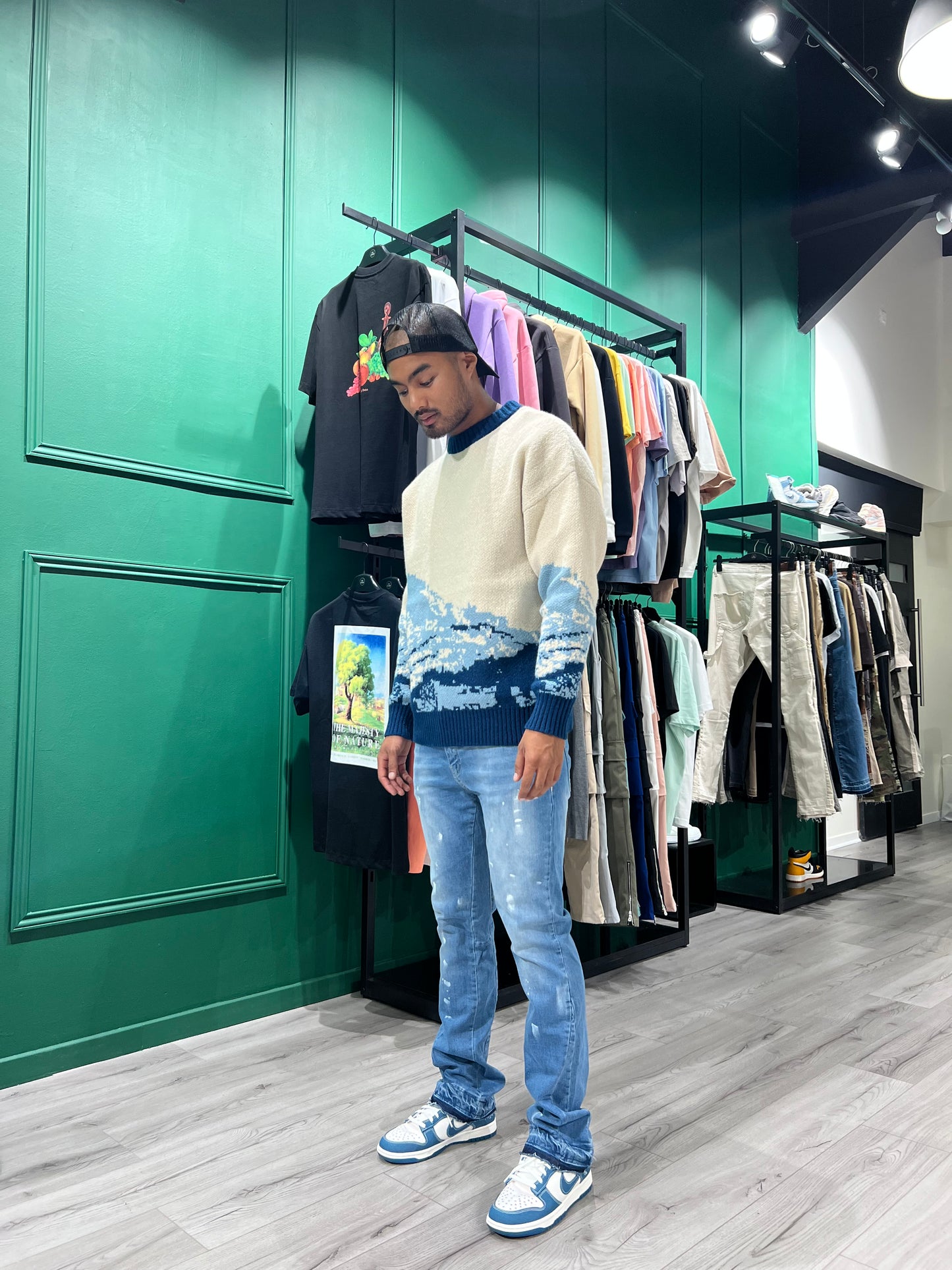 PULL MONTAIGNE - BLEU - HB STORE