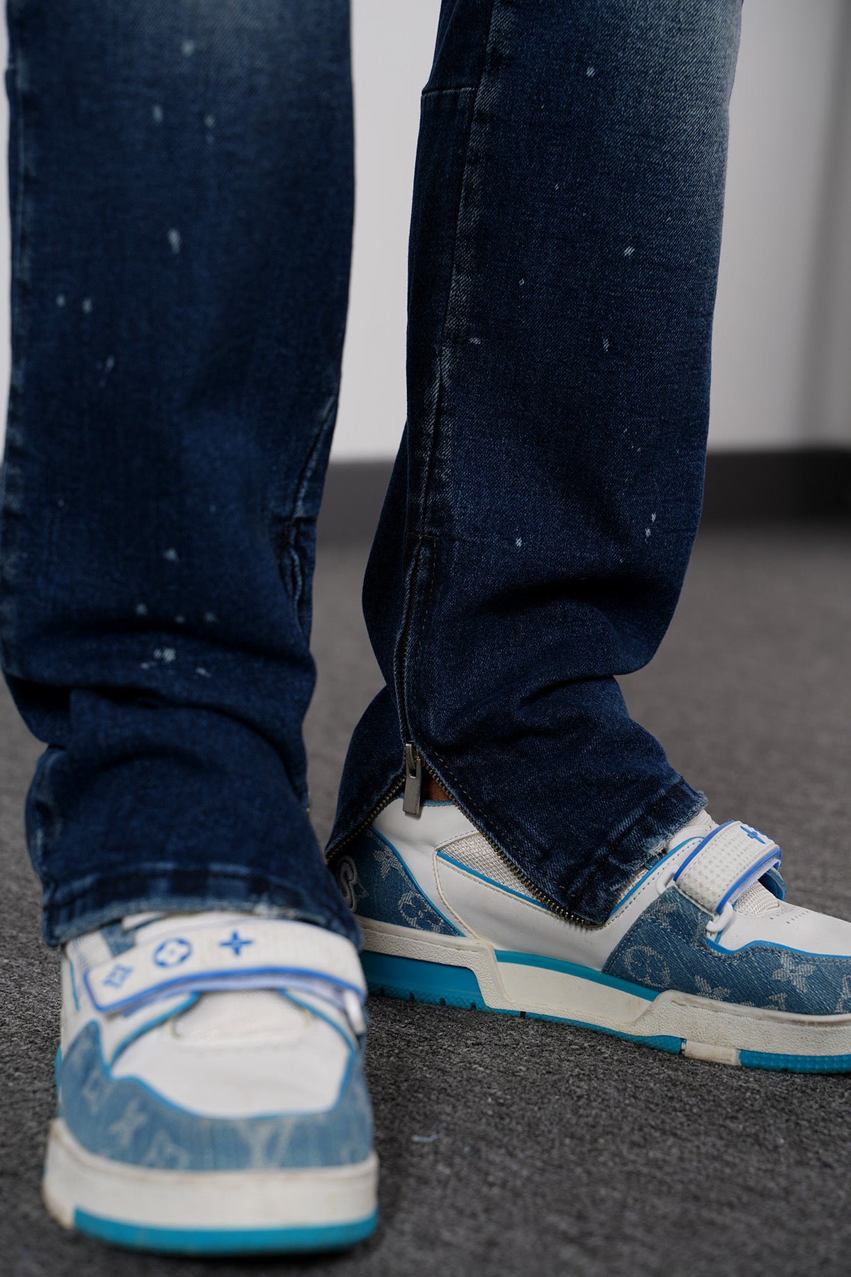 JEAN ZIPPÉ - BLEU FONCÉ - HB STORE