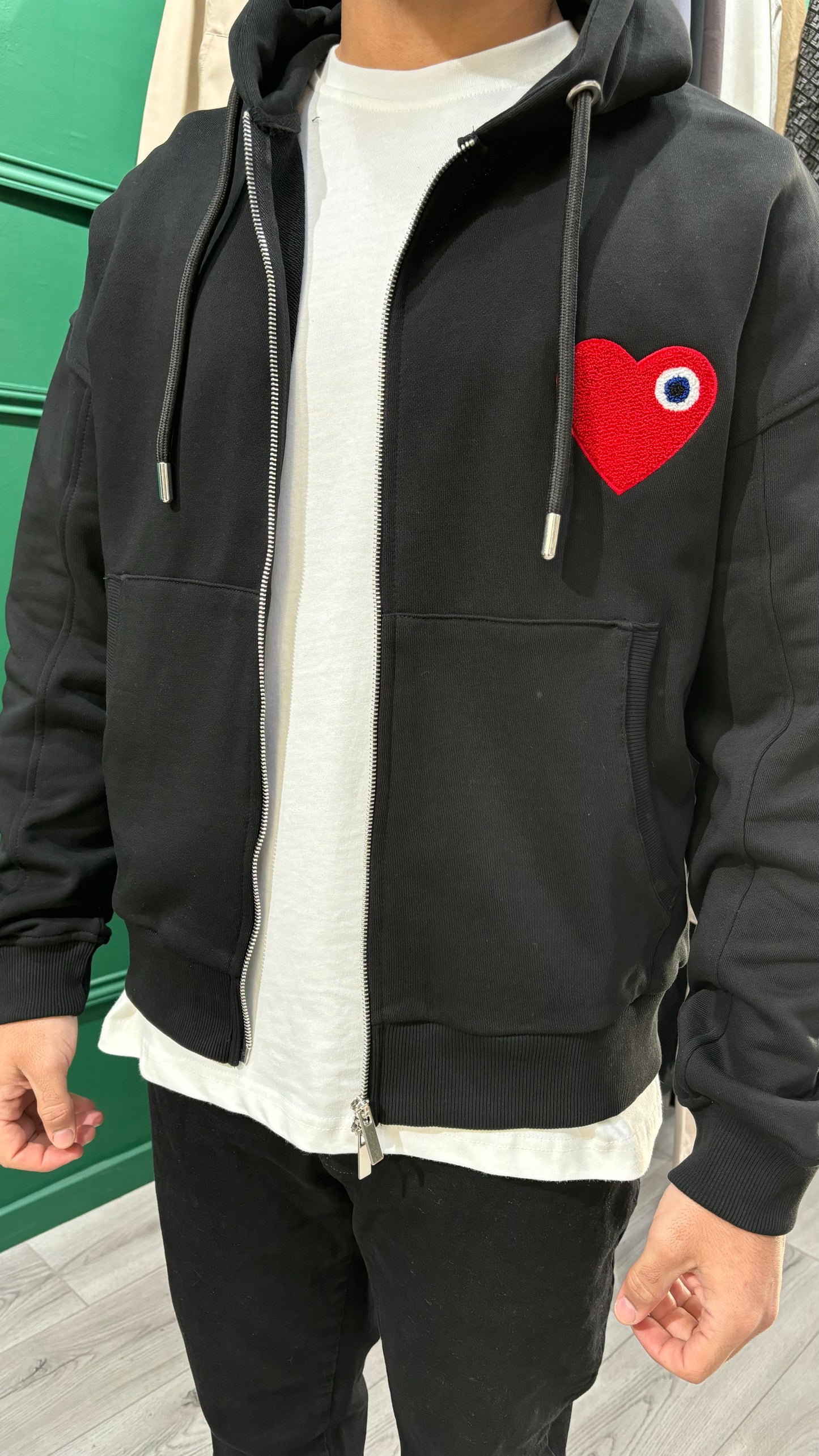 VESTE TINDER - BLACK/RED