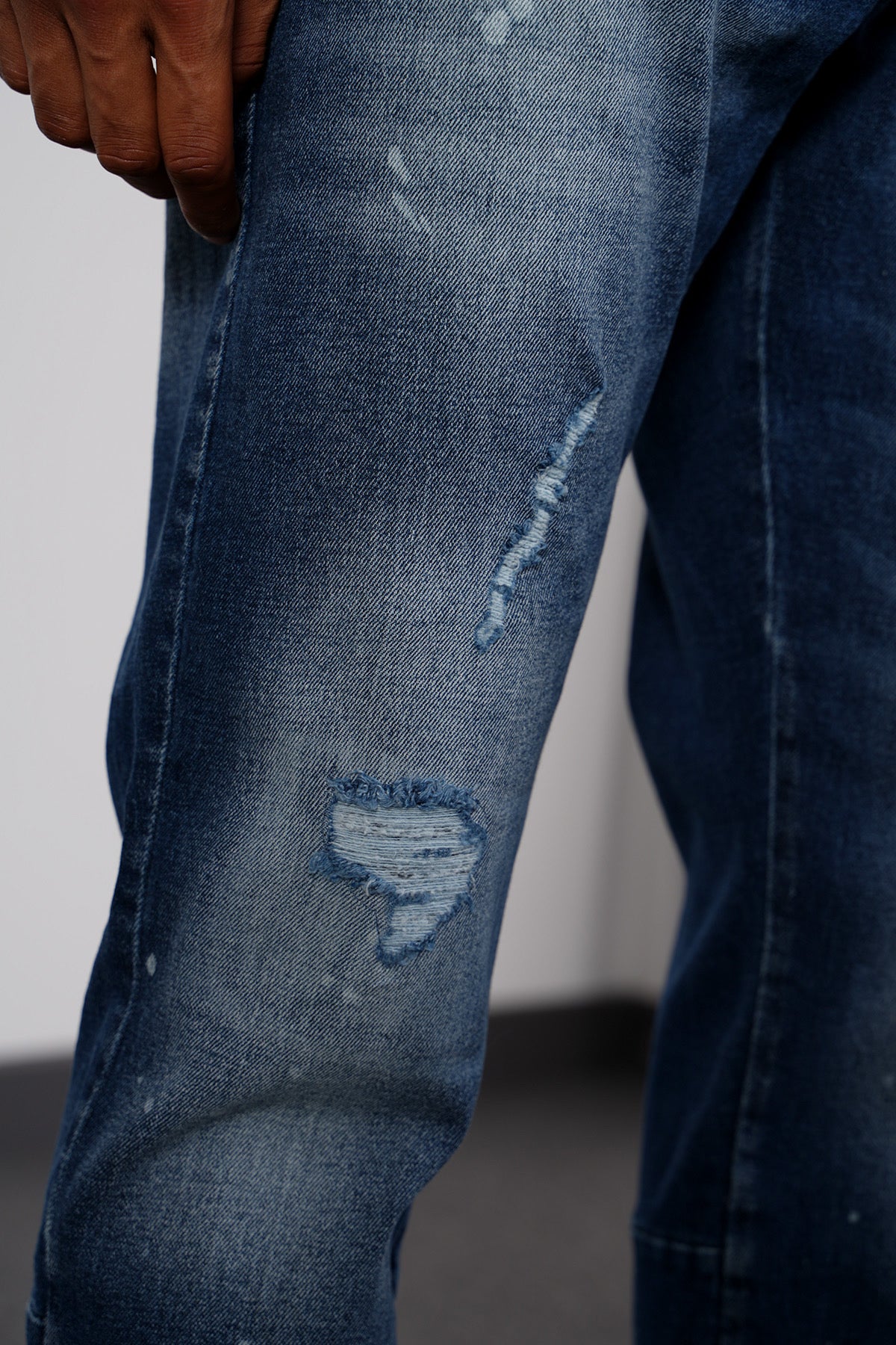 JEAN ZIPPÉ - BLEU FONCÉ - HB STORE
