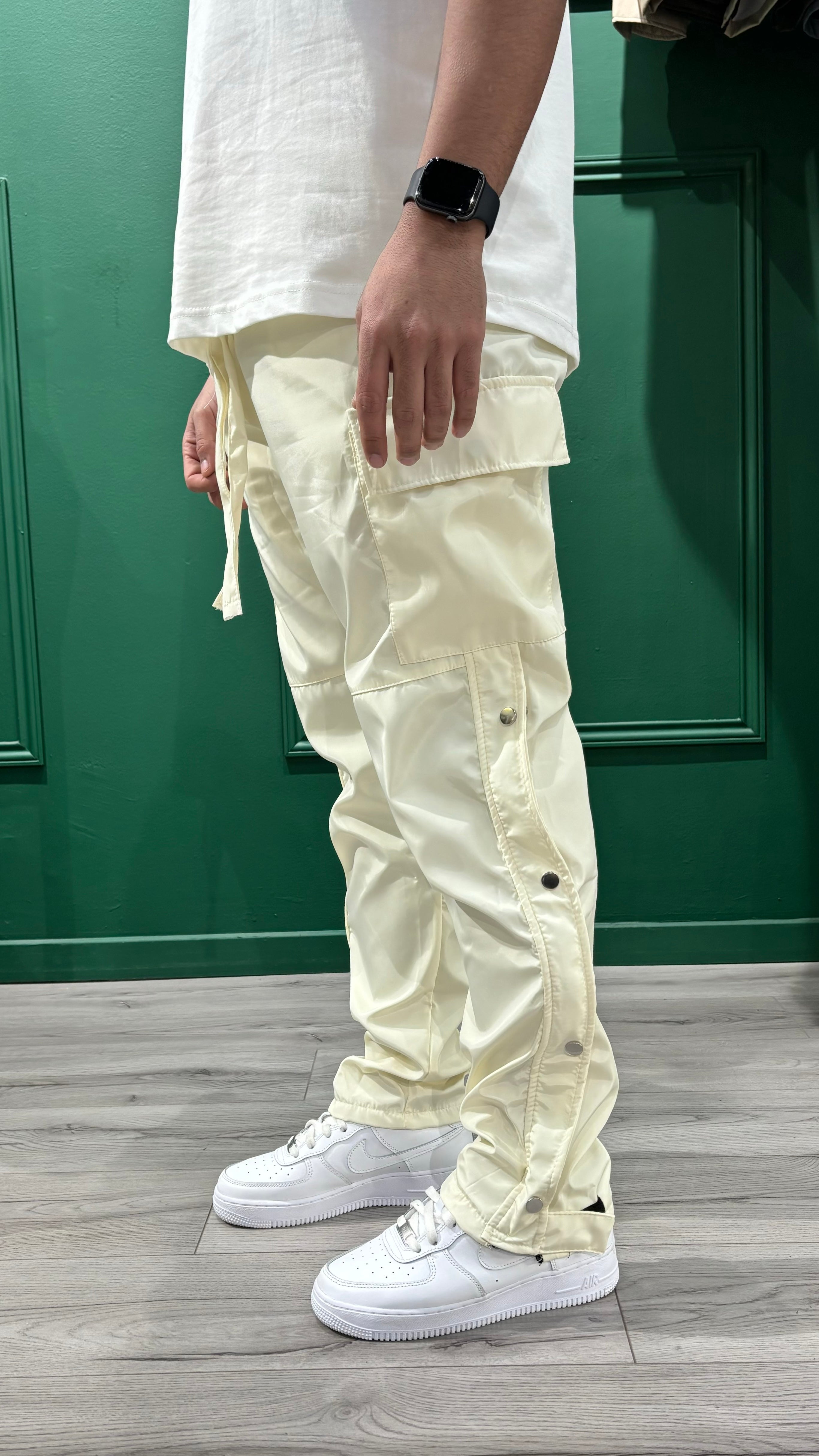 CARGO MULTI BOUTON - BLANC