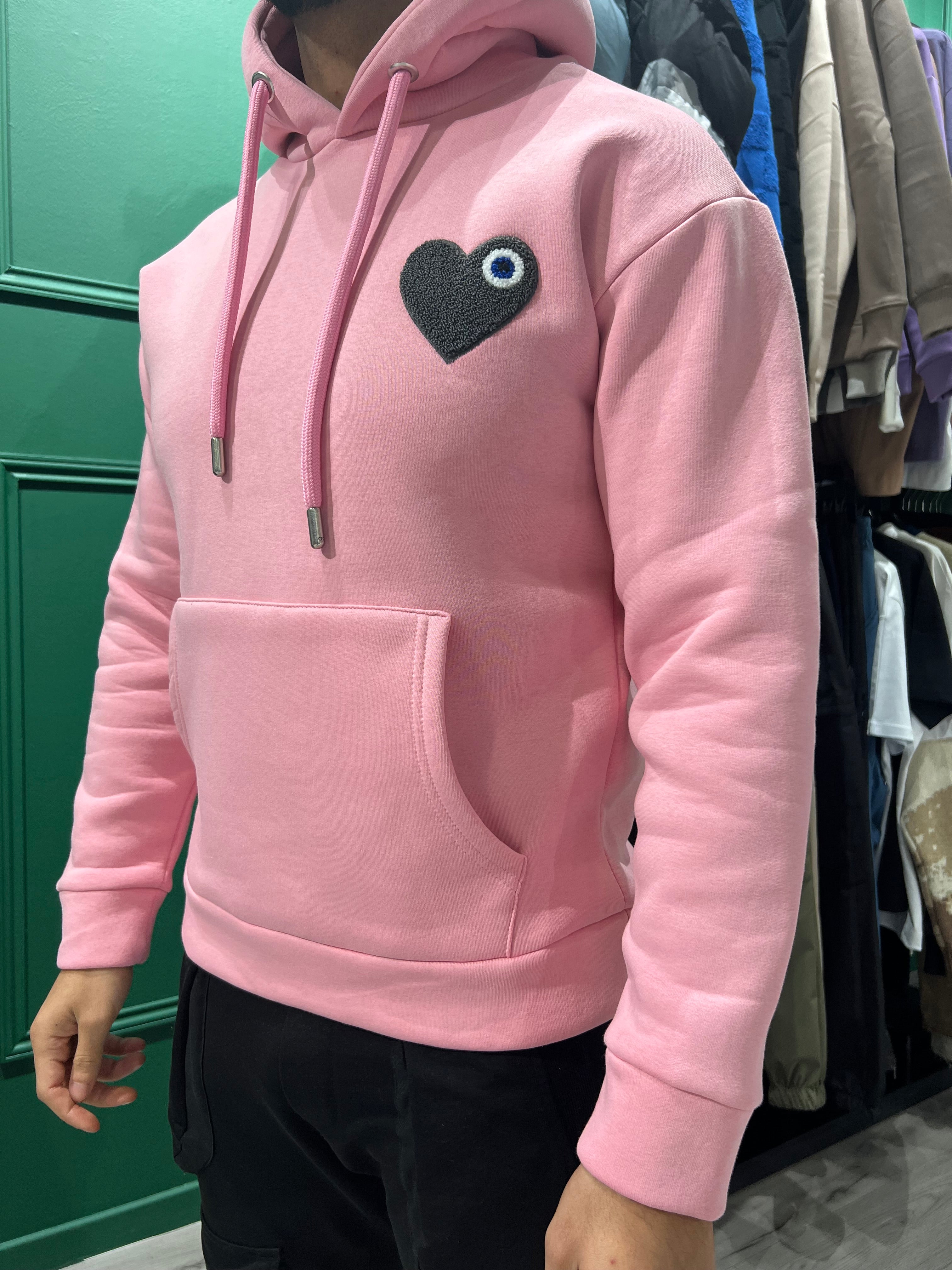 SWEAT TINDER - ROSE / NOIR - HB STORE