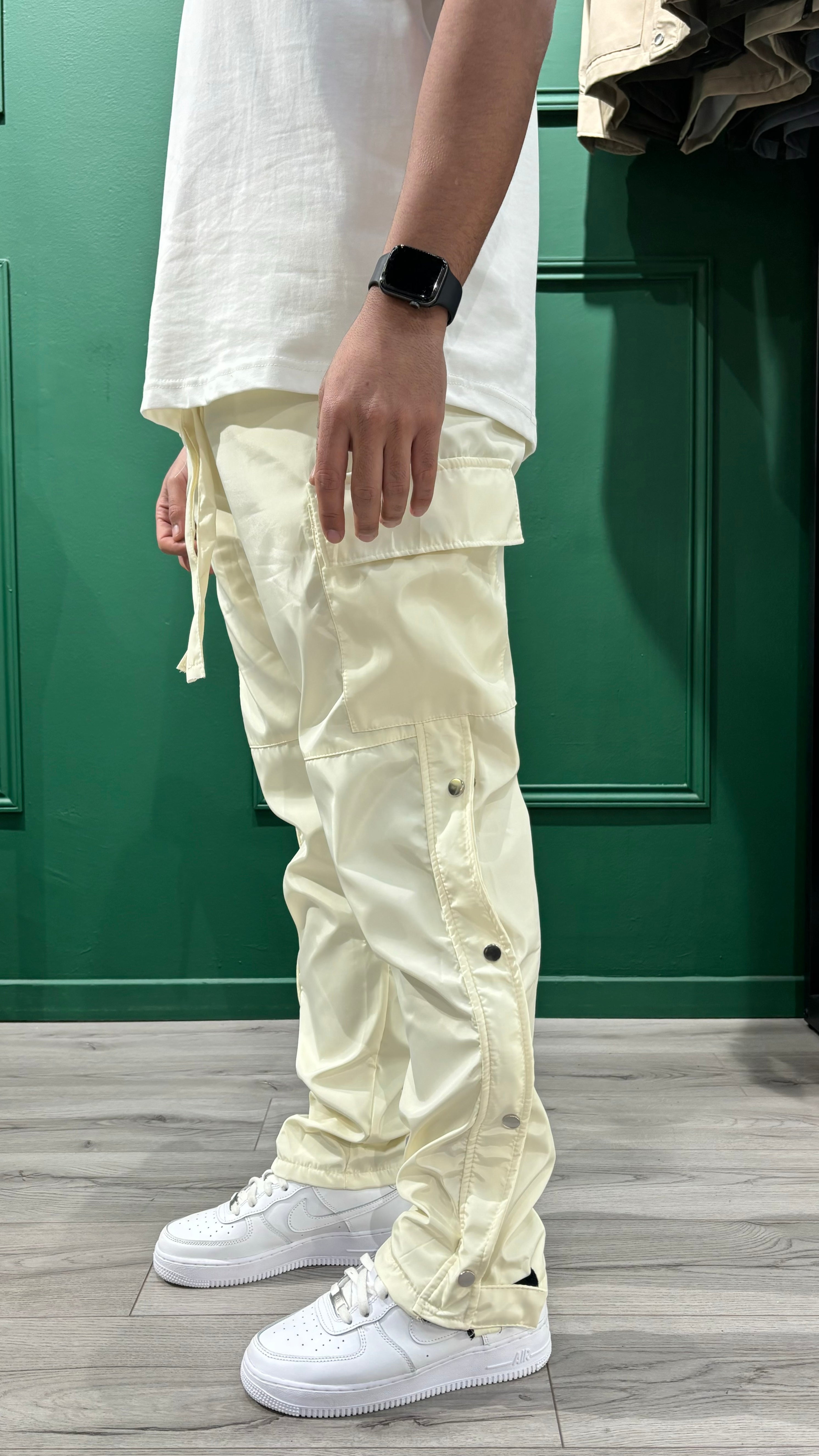 CARGO MULTI BOUTON - BLANC