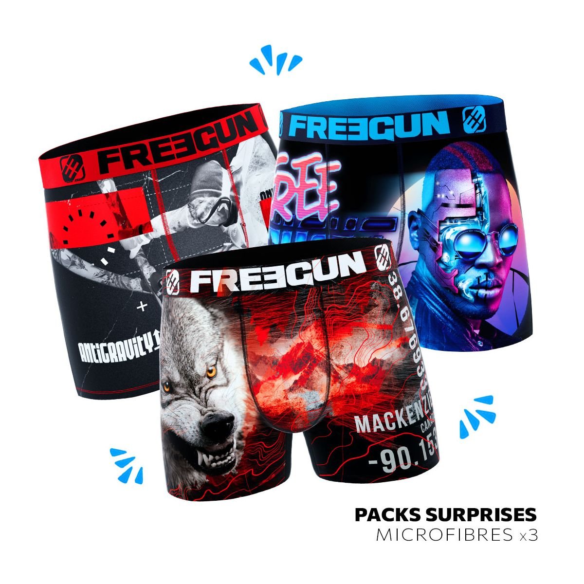 PACK SURPRISE 3 BOXERS - HB STORE