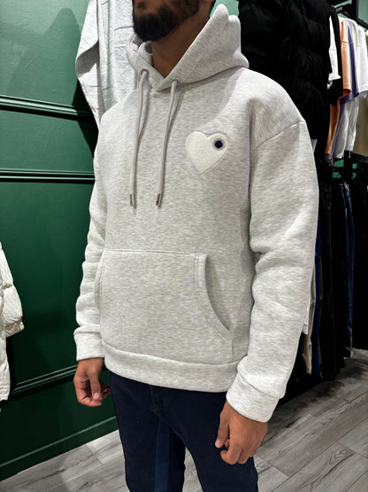 SWEAT TINDER - GRIS CLAIR/BLANC