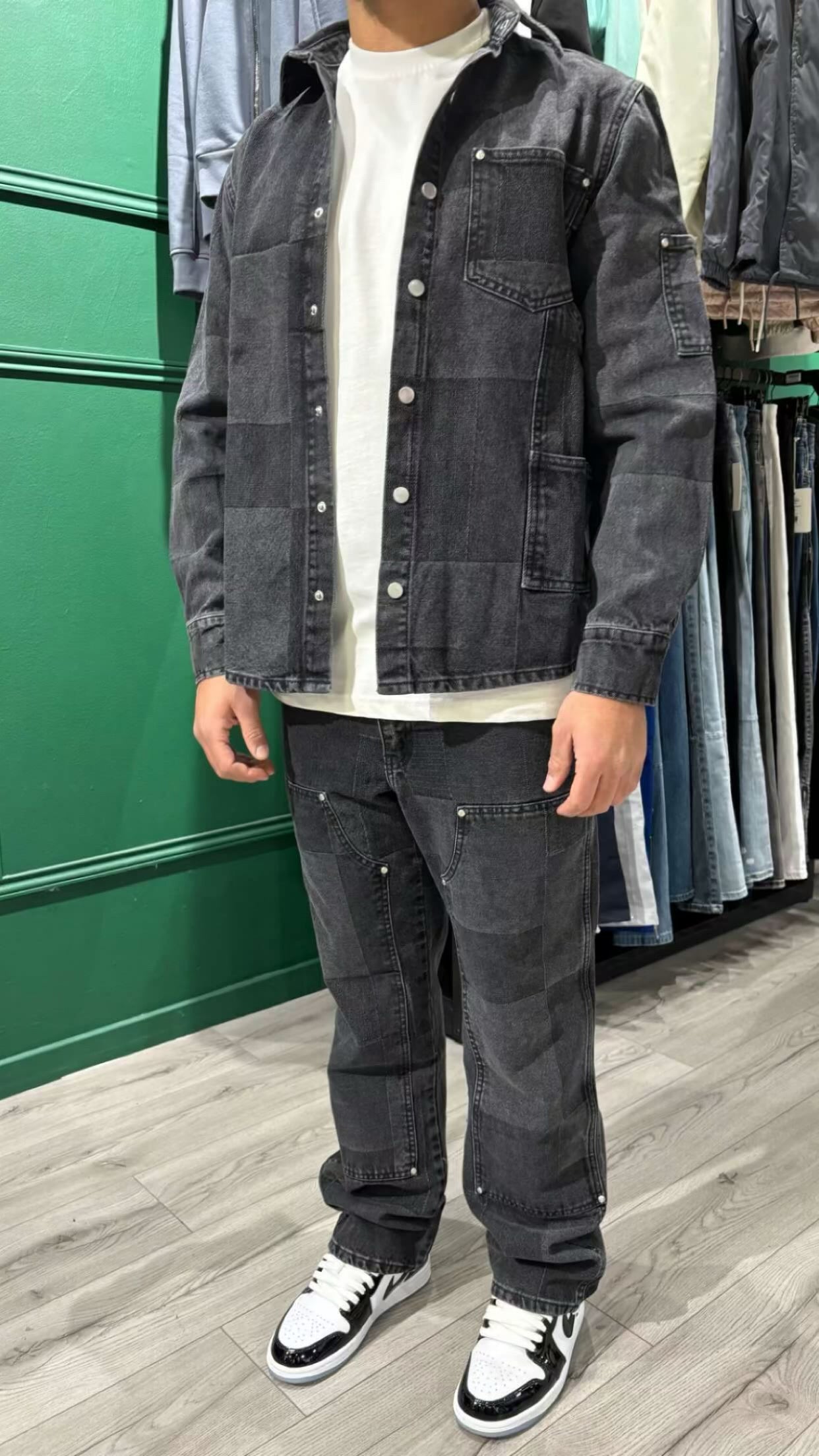 ENSEMBLE DAMIER - BLACK - HB STORE