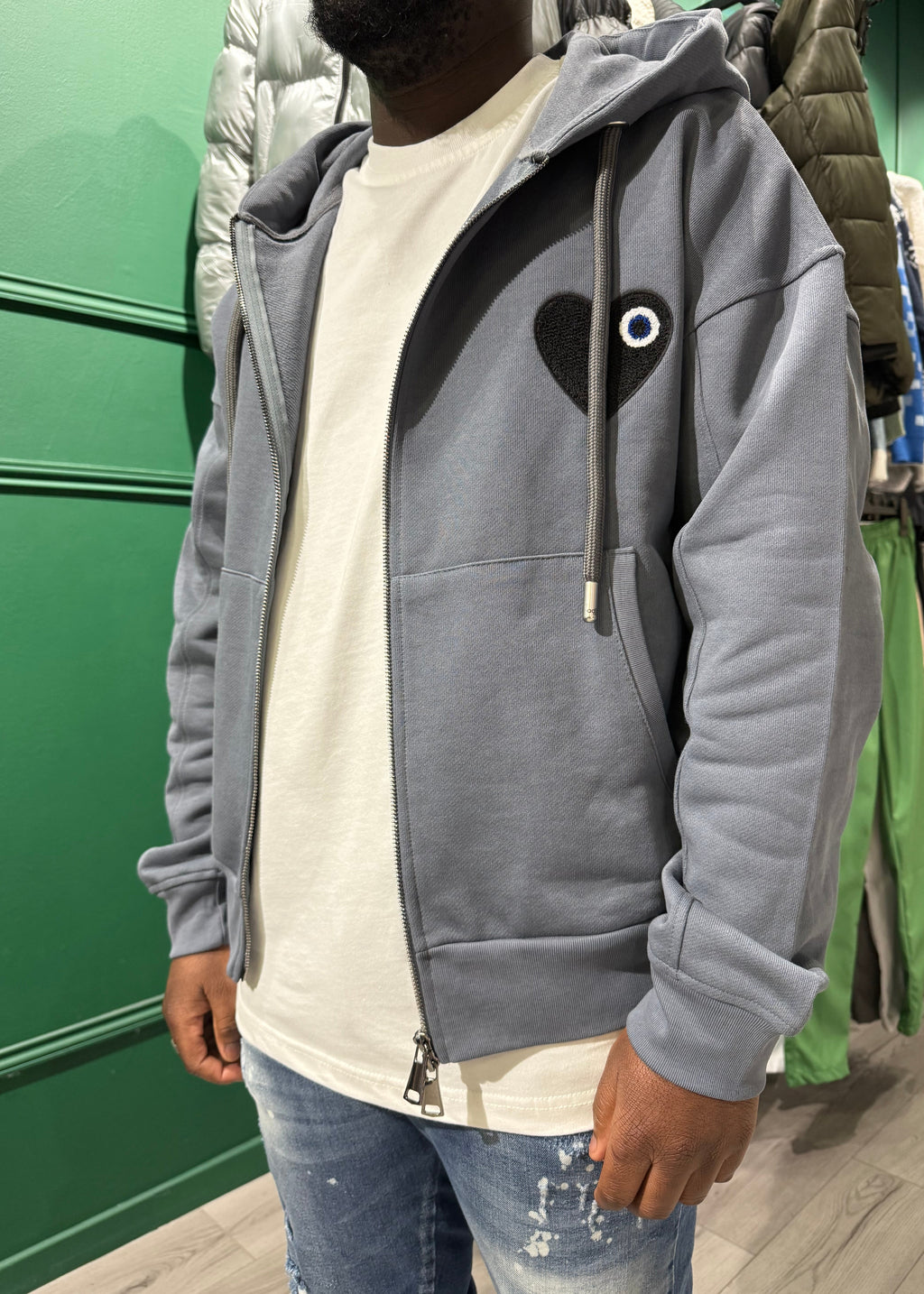 VESTE TINDER - GREY/NOIR - HB STORE