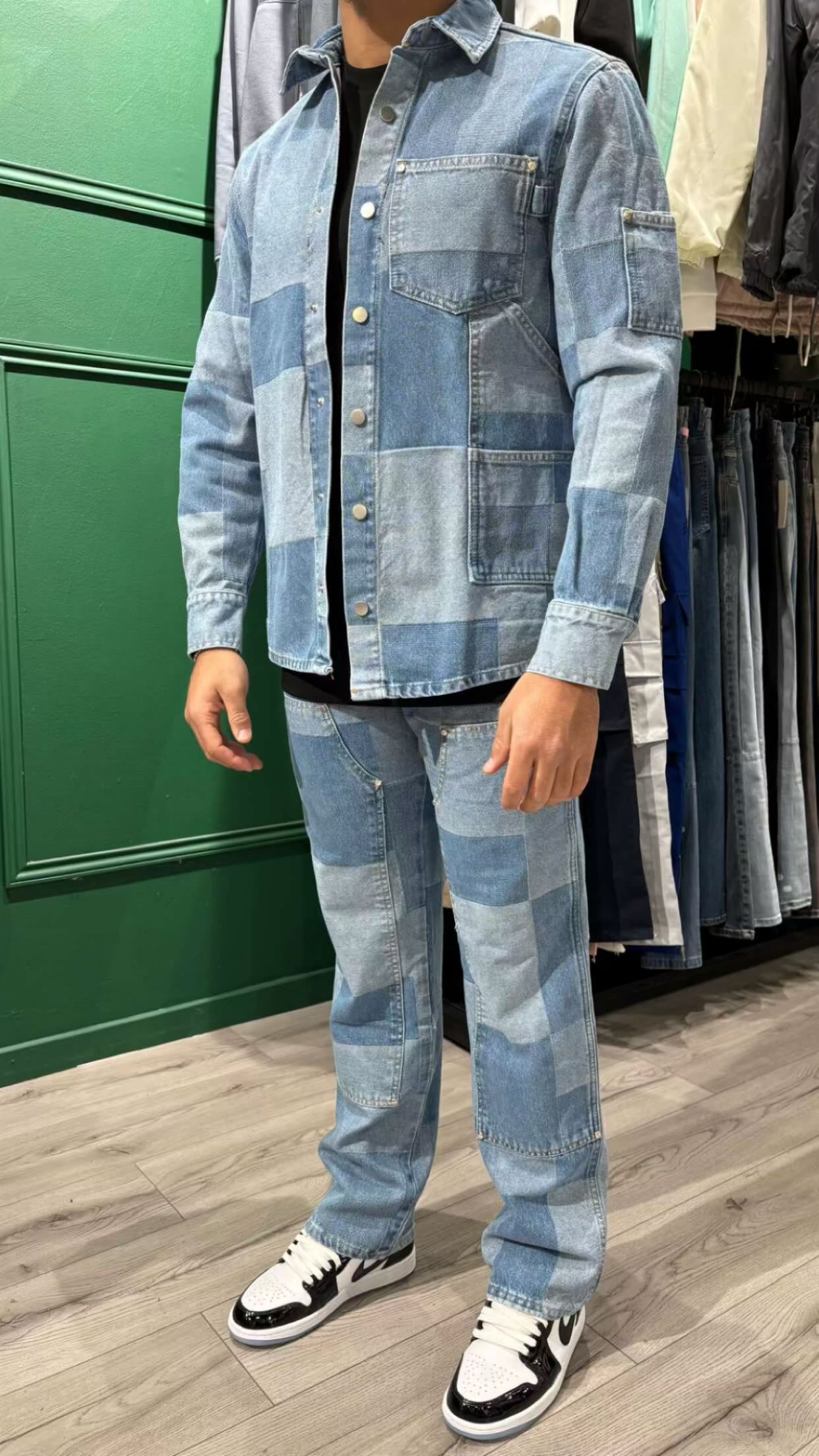 ENSEMBLE DAMIER - BLUE - HB STORE