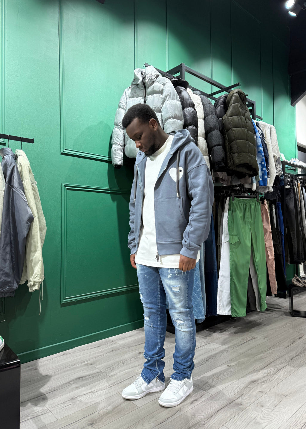VESTE TINDER - GREY/WHITE - HB STORE
