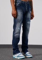 Cargar imagen en el visor de la galería, JEAN ZIPPÉ - BLEU FONCÉ - HB STORE
