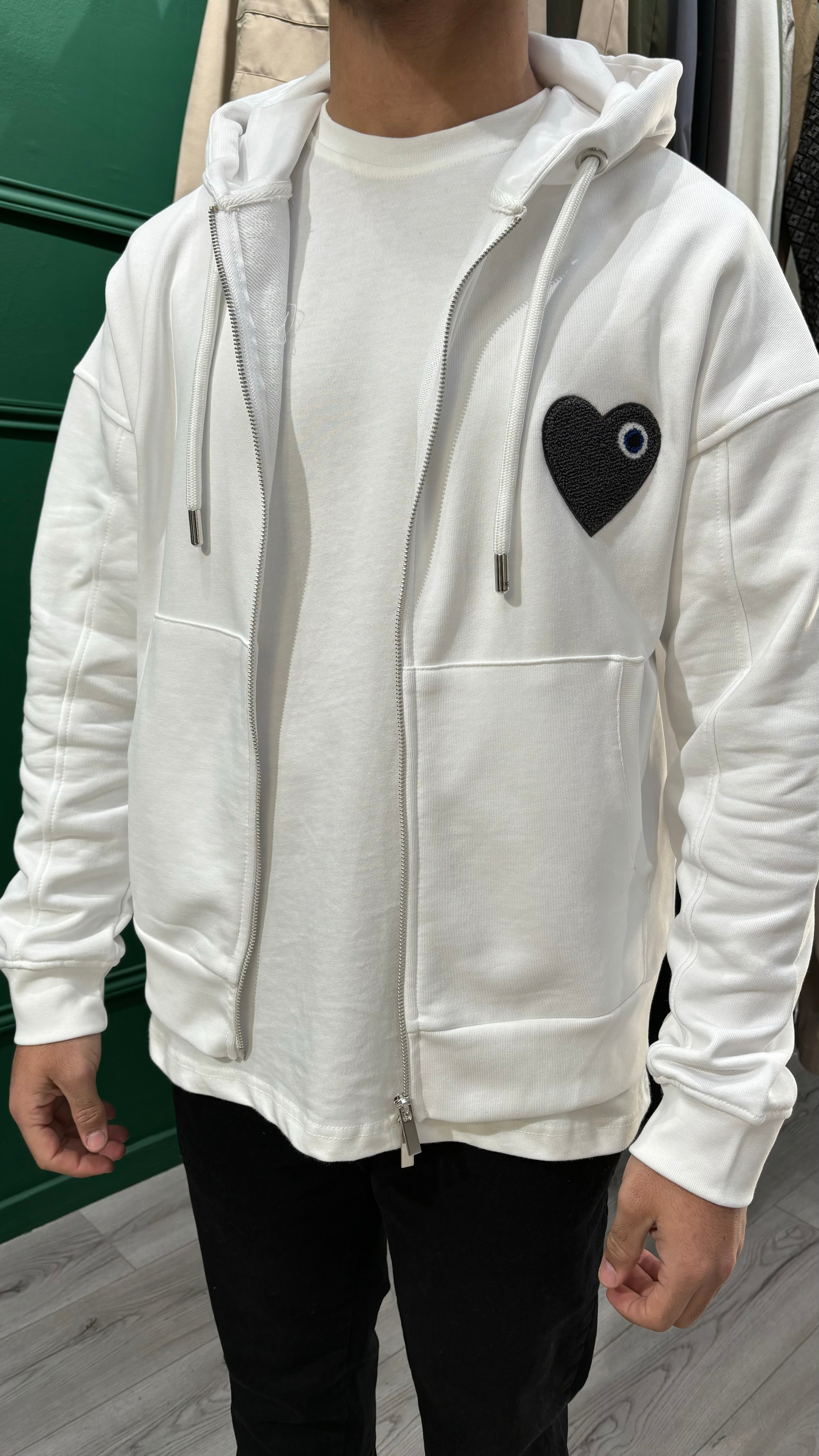 VESTE TINDER - WHITE/ANTRA