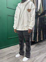 Load image into Gallery viewer, VESTE TINDER - WHITE/BROWN
