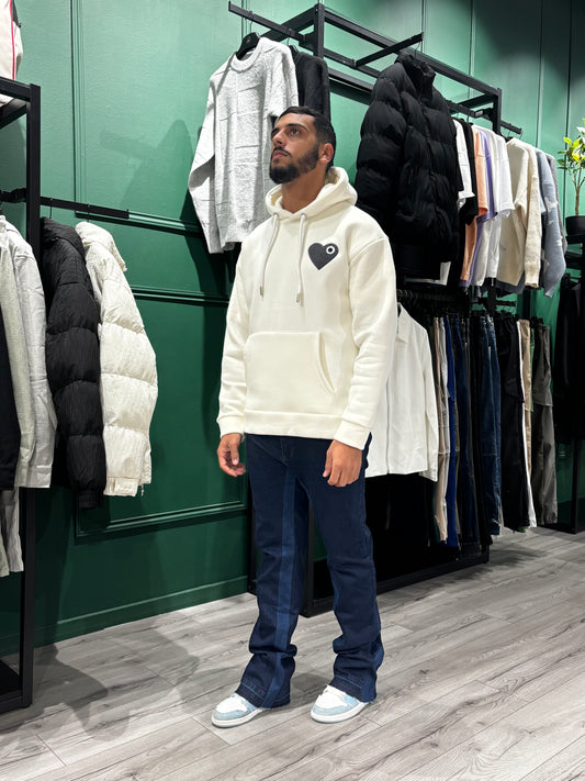 SWEAT TINDER - BLANC/NOIR