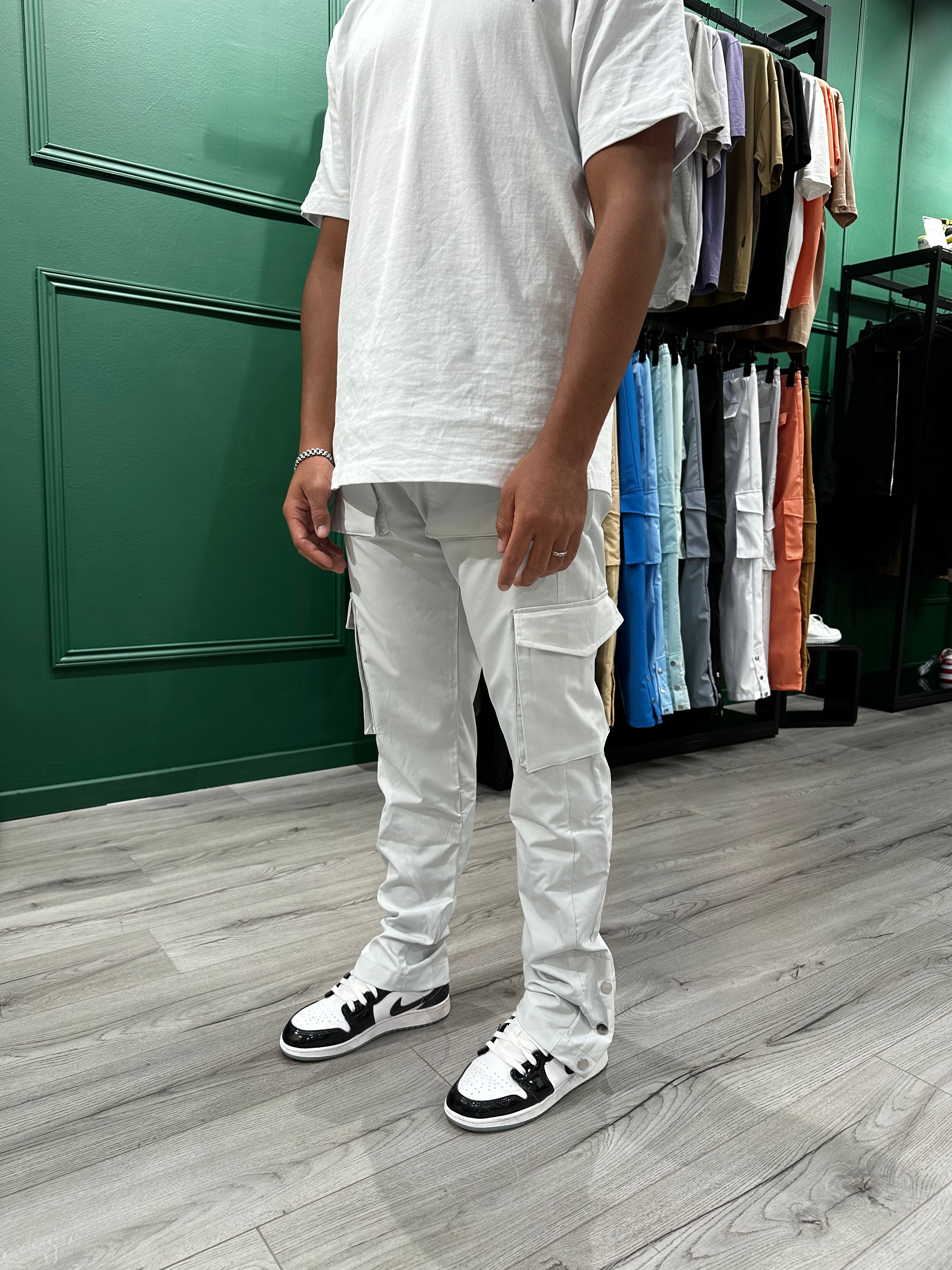 CARGO 3 BOUTONS - GRIS
