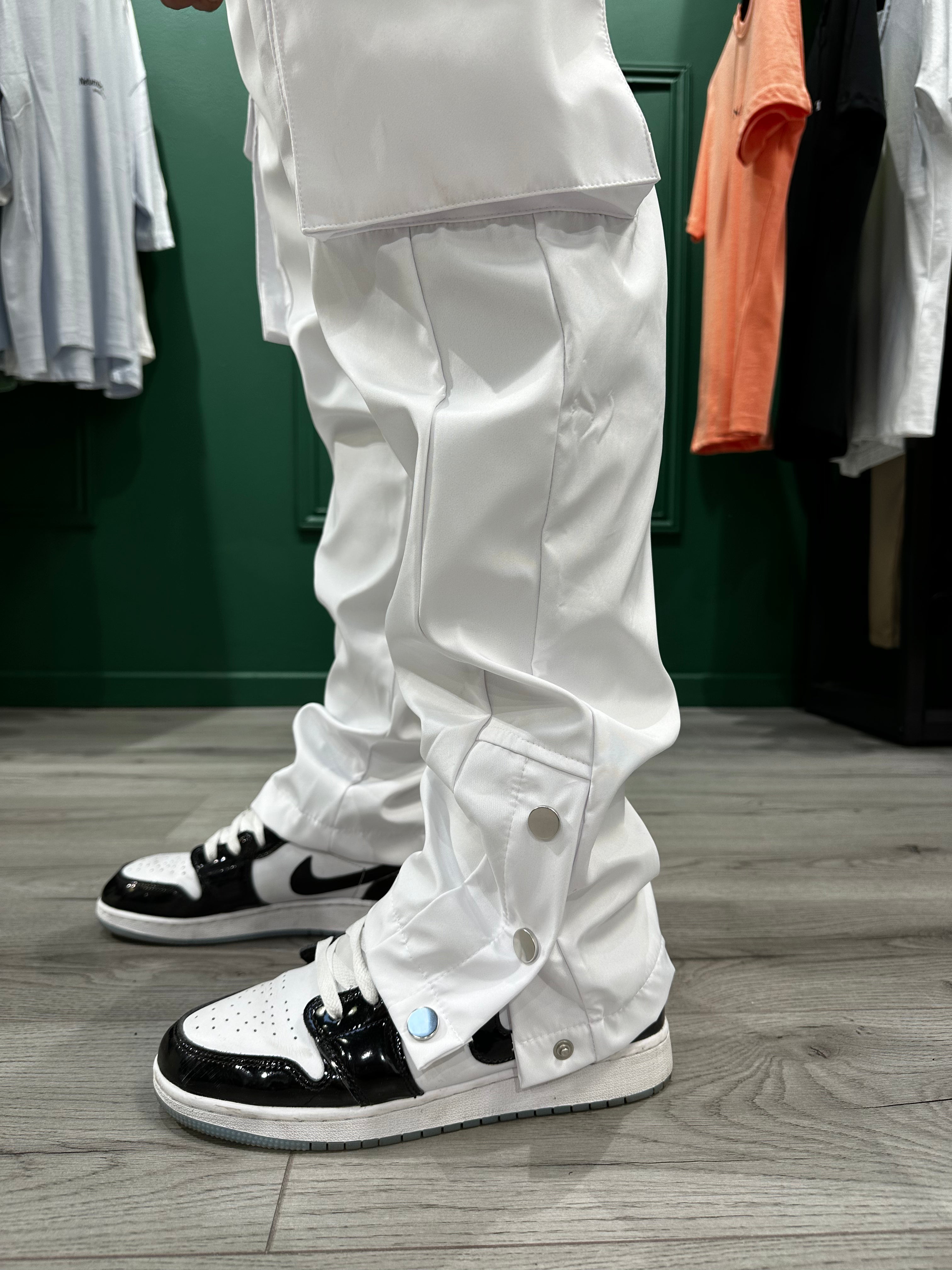 CARGO 3 BOUTONS - BLANC