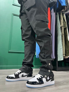CARGO 3 BOUTONS - NOIR